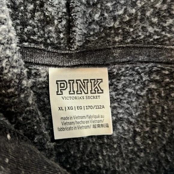 PINK Victoria’s Secret. Size XL. Gray super soft zip up hoodie. - Picture 2 of 8